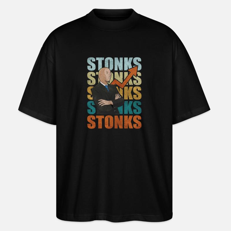 Stonks - Stanley/Stella Oversized Unisex Bio T-Shirt Blaster 2.0 - Schwarz