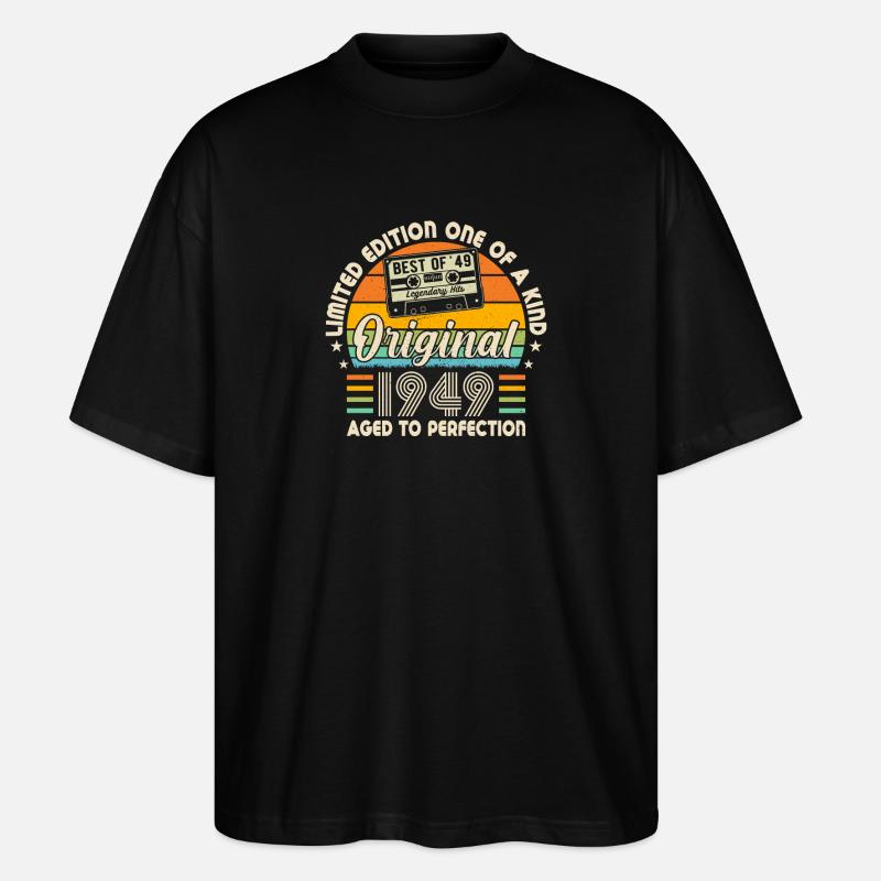 Geboren Legenden '49 - Stanley/Stella Oversized Unisex Bio T-Shirt Blaster 2.0 - Schwarz