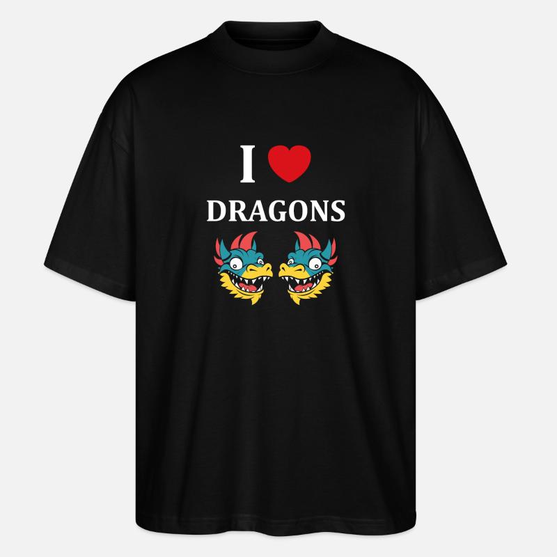 Bébé dragon - T-shirt bio Blaster 2.0 coupe oversize Stanley/Stella Unisexe - noir