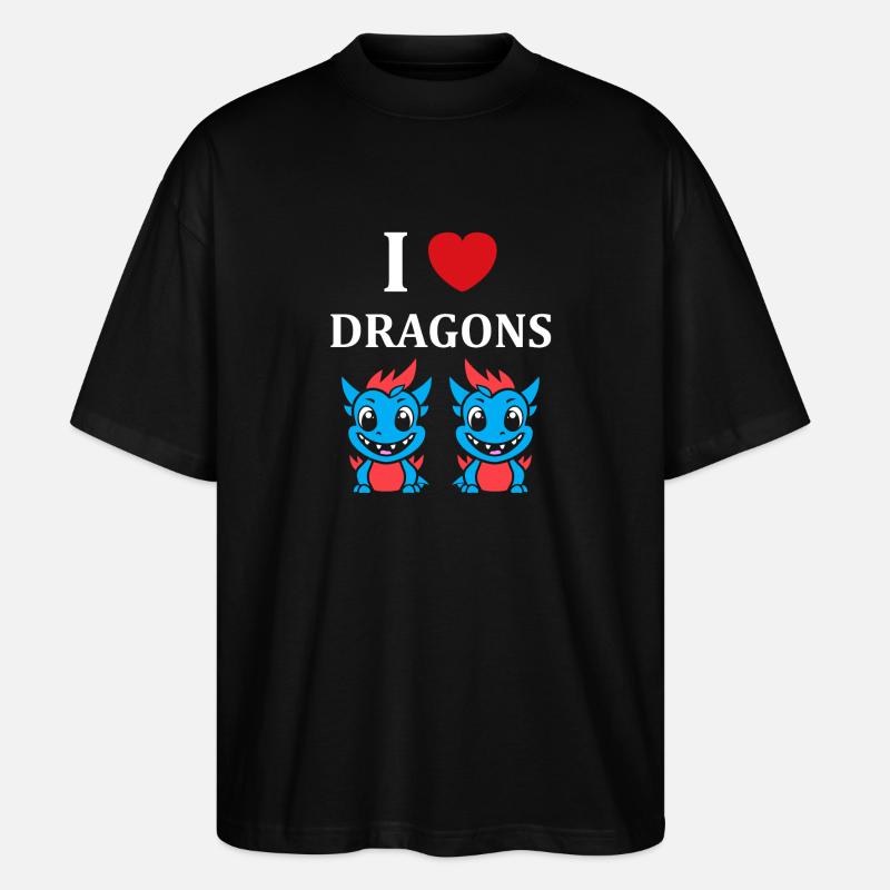 Bébé dragon - T-shirt bio Blaster 2.0 coupe oversize Stanley/Stella Unisexe - noir
