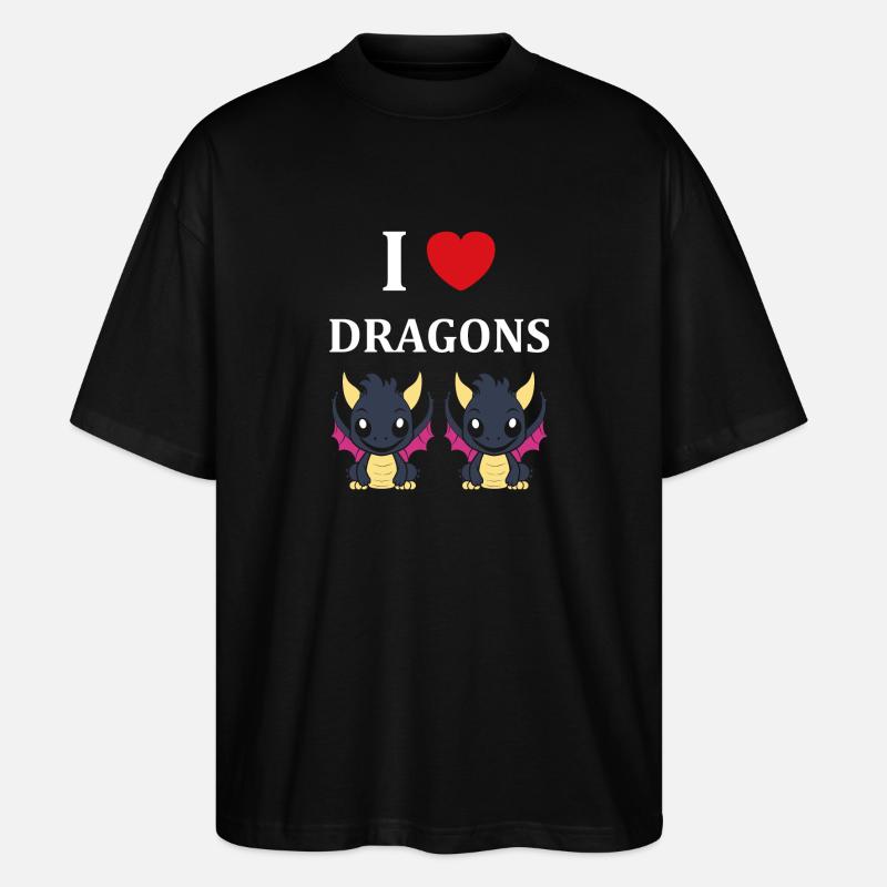 Bébé dragon - T-shirt bio Blaster 2.0 coupe oversize Stanley/Stella Unisexe - noir