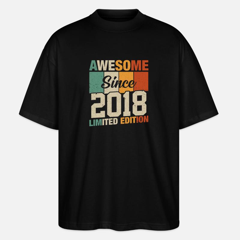 Millésime 2018 Légendes - T-shirt bio Blaster 2.0 coupe oversize Stanley/Stella Unisexe - noir