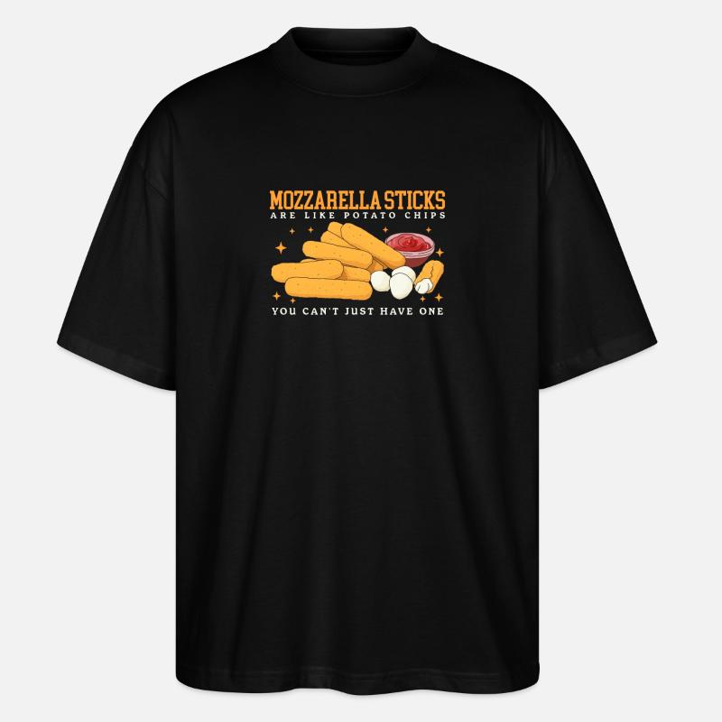 Mozzarella Sticks | Mozzarella Sticks Gift - Stanley/Stella Oversized Unisex Organic T-shirt Blaster 2.0 - black