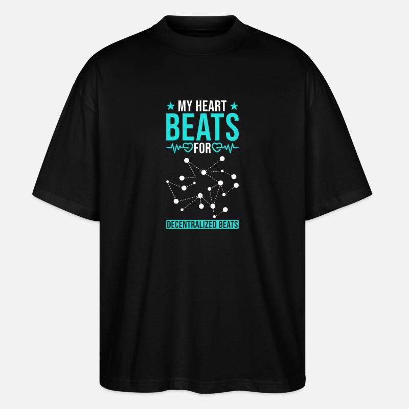 Technologie crypto Blockchain et décentralisation - T-shirt bio Blaster 2.0 coupe oversize Stanley/Stella Unisexe - noir