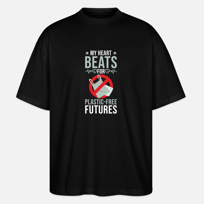 Environmental Activist Green Environment Plastic - Stanley/Stella Oversized Unisex Organic T-shirt Blaster 2.0 - black