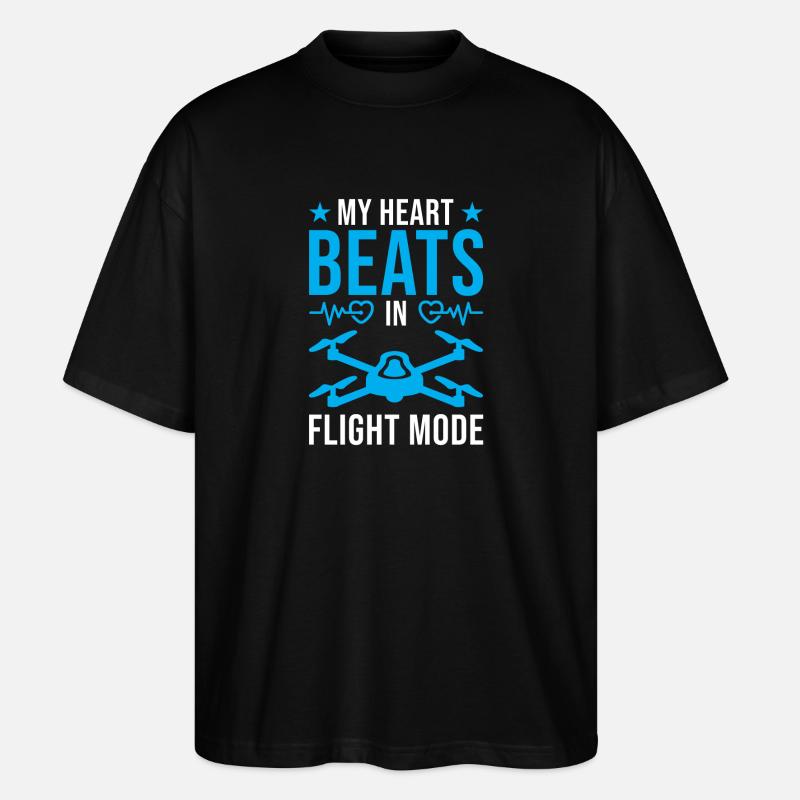 Drohnenpiloten-Design-Flugmodus - Stanley/Stella Oversized Unisex Bio T-Shirt Blaster 2.0 - Schwarz