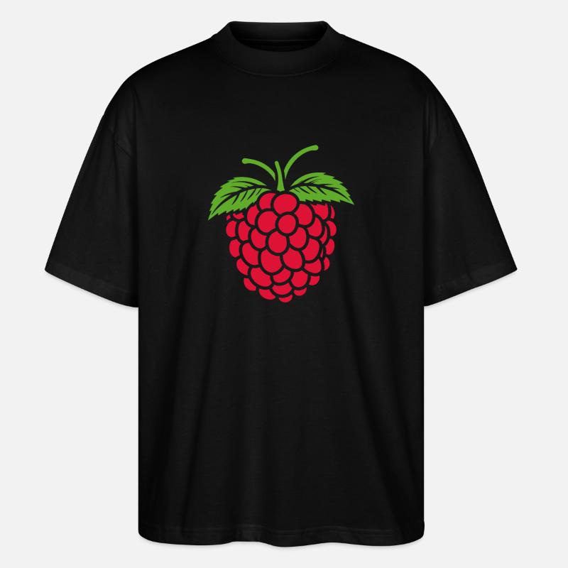 raspberry - Stanley/Stella Oversized Unisex Organic T-shirt Blaster 2.0 - black