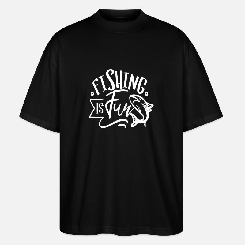 La pêche, c’est amusant - T-shirt bio Blaster 2.0 coupe oversize Stanley/Stella Unisexe - noir