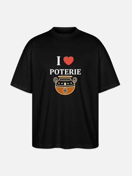 Poterie - T-shirt bio Blaster 2.0 coupe oversize Stanley/Stella Unisexe - noir