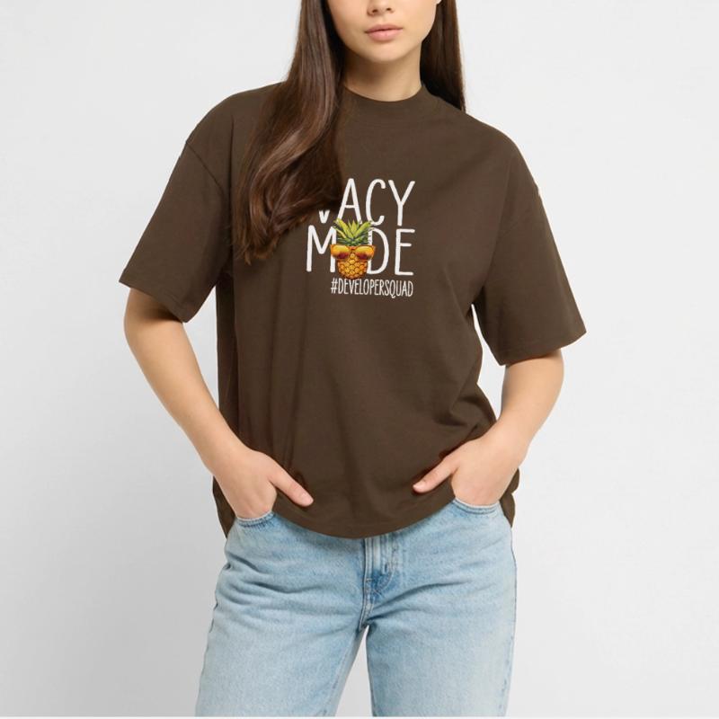 Developer Vacation Vacy Mode Developersquad Stanley/Stella Oversized Unisex Organic T-shirt Blaster 2.0