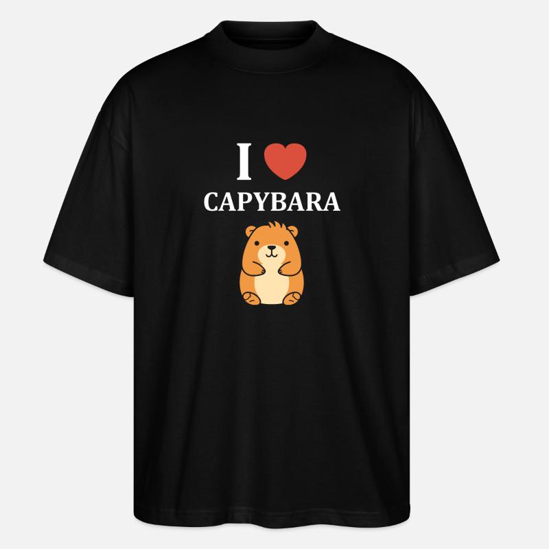 Humour Capybara - T-shirt bio Blaster 2.0 coupe oversize Stanley/Stella Unisexe - noir