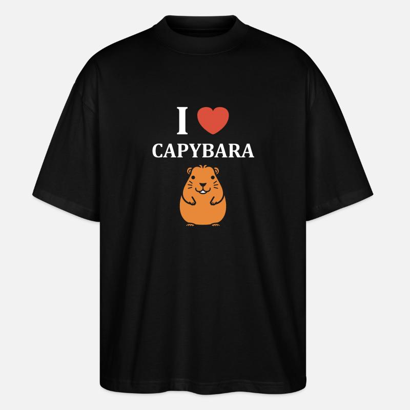 Humour Capybara - T-shirt bio Blaster 2.0 coupe oversize Stanley/Stella Unisexe - noir