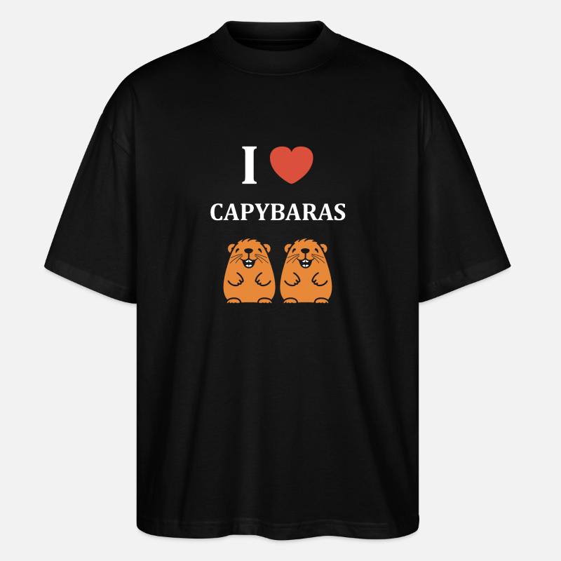 Humour Capybara - T-shirt bio Blaster 2.0 coupe oversize Stanley/Stella Unisexe - noir