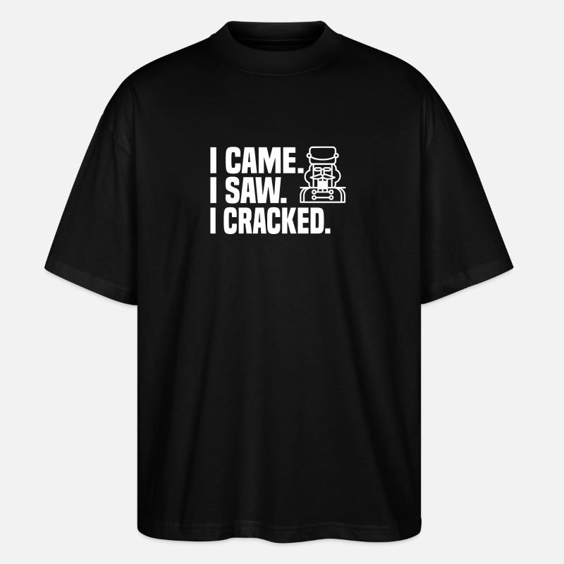 Funny Nutcracker Gift - Stanley/Stella Oversized Unisex Organic T-shirt Blaster 2.0 - black