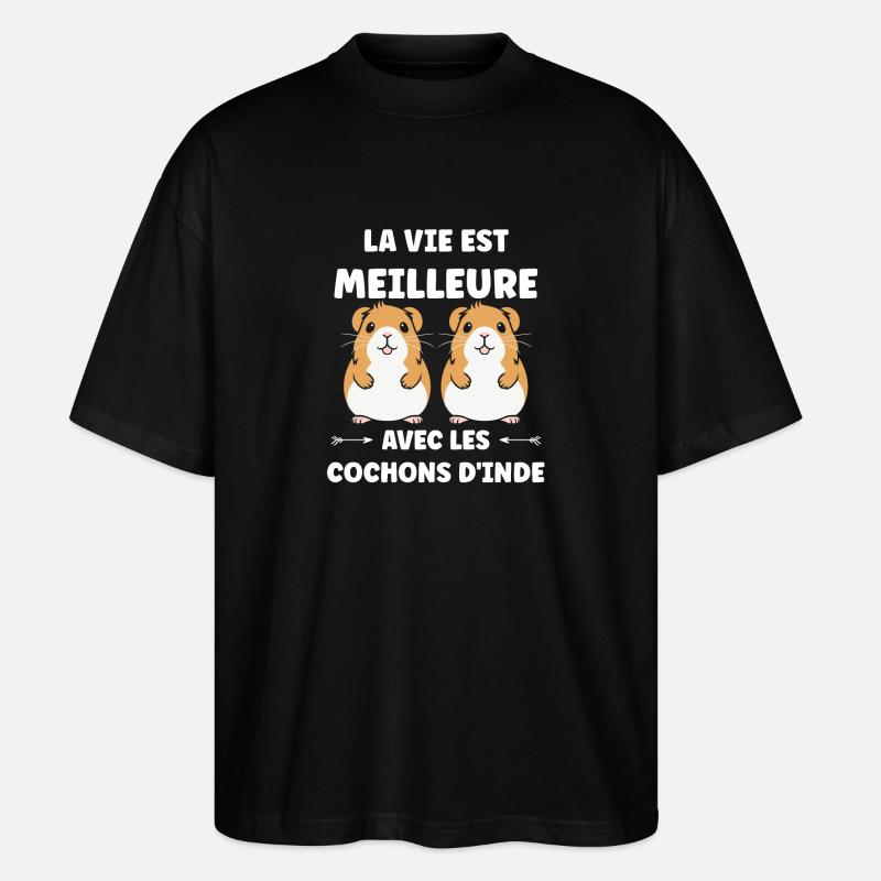 Humour cochon d'ine - T-shirt bio Blaster 2.0 coupe oversize Stanley/Stella Unisexe - noir