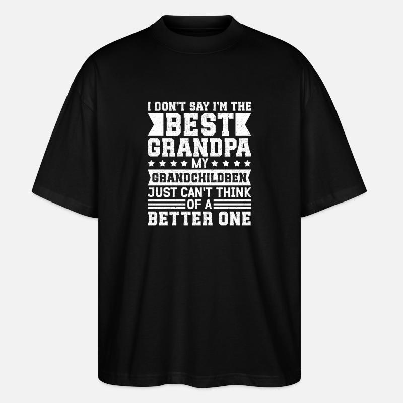 Opa Geschenke Bester Opa Geschenkidee - Stanley/Stella Oversized Unisex Bio T-Shirt Blaster 2.0 - Schwarz