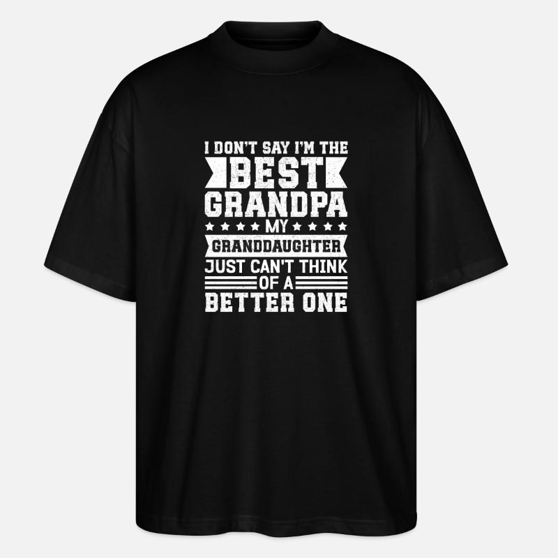 Opa Geschenk Bester Opa Geschenkidee - Stanley/Stella Oversized Unisex Bio T-Shirt Blaster 2.0 - Schwarz