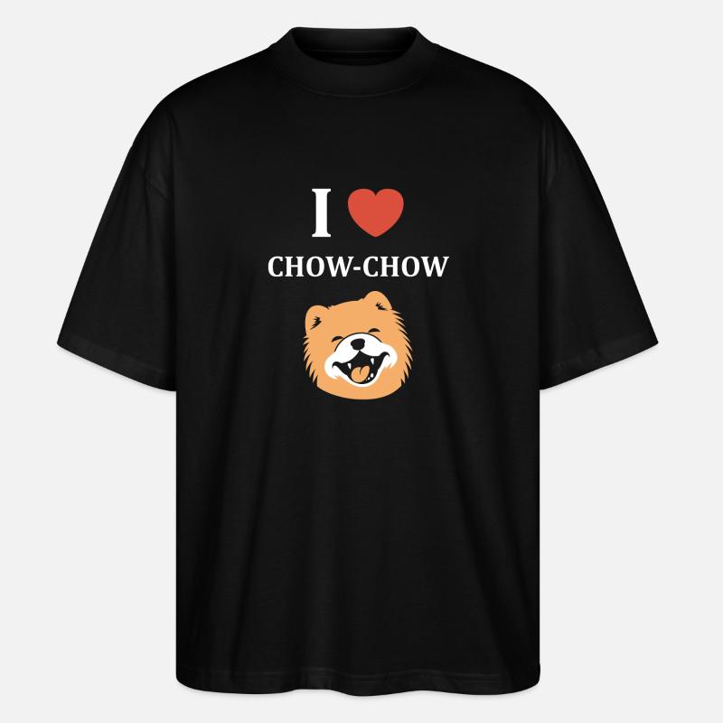 Chien chow chow - T-shirt bio Blaster 2.0 coupe oversize Stanley/Stella Unisexe - noir