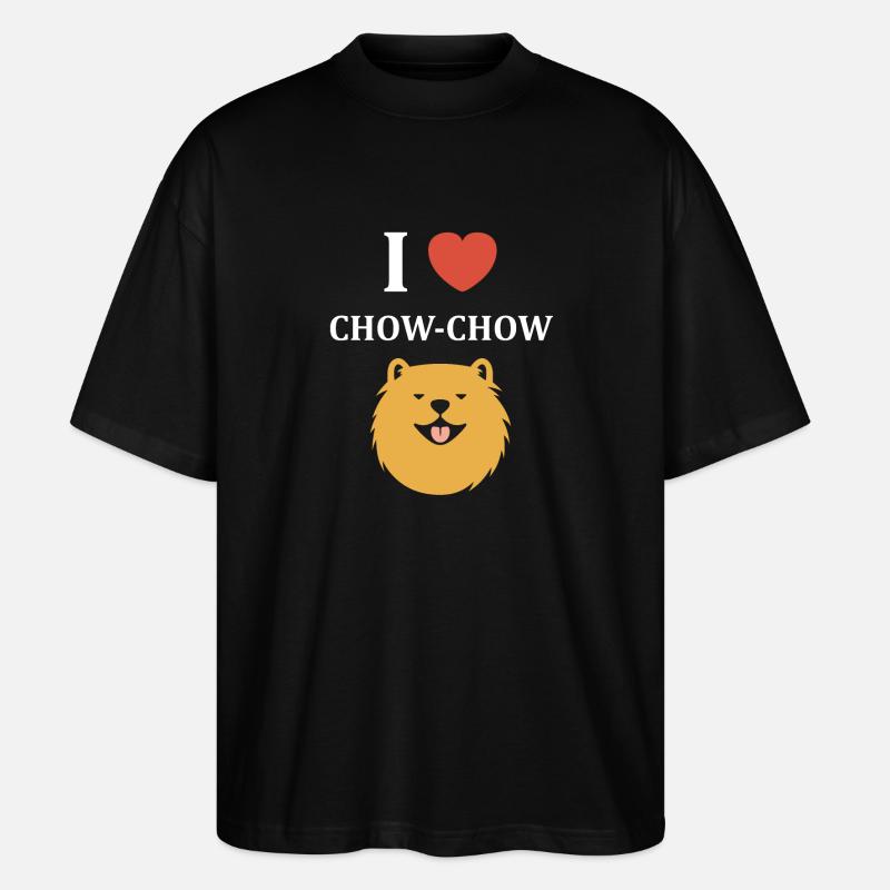 Chien chow chow - T-shirt bio Blaster 2.0 coupe oversize Stanley/Stella Unisexe - noir
