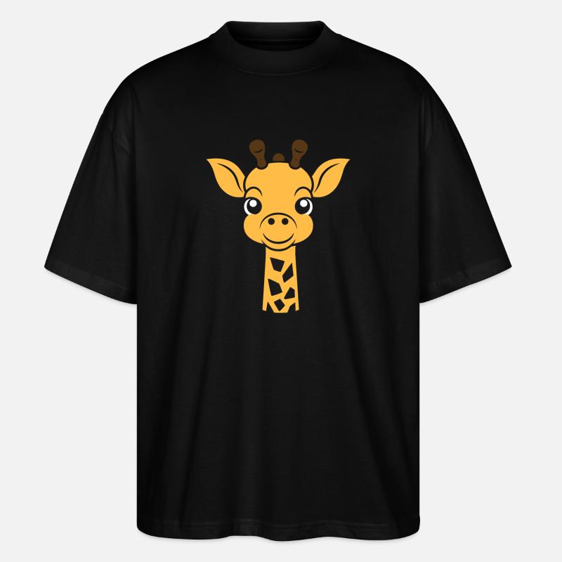 Giraffe's Head - Stanley/Stella Oversized Unisex Organic T-shirt Blaster 2.0 - black
