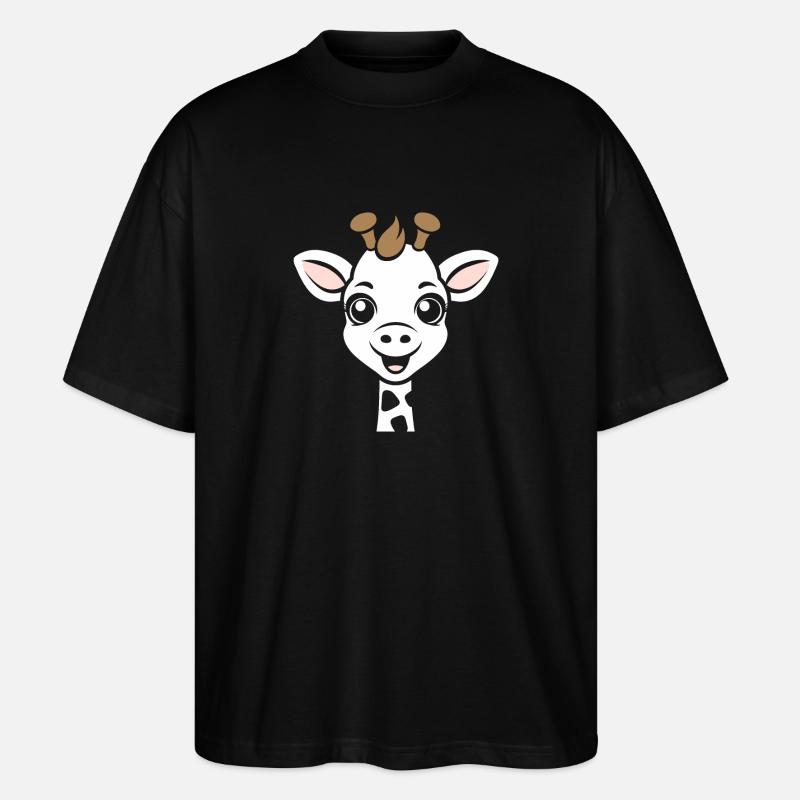 Giraffe's Head - Stanley/Stella Oversized Unisex Organic T-shirt Blaster 2.0 - black