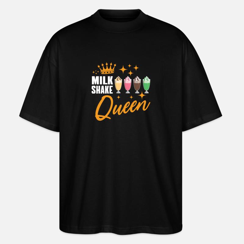 Reine du milkshake - T-shirt bio Blaster 2.0 coupe oversize Stanley/Stella Unisexe - noir