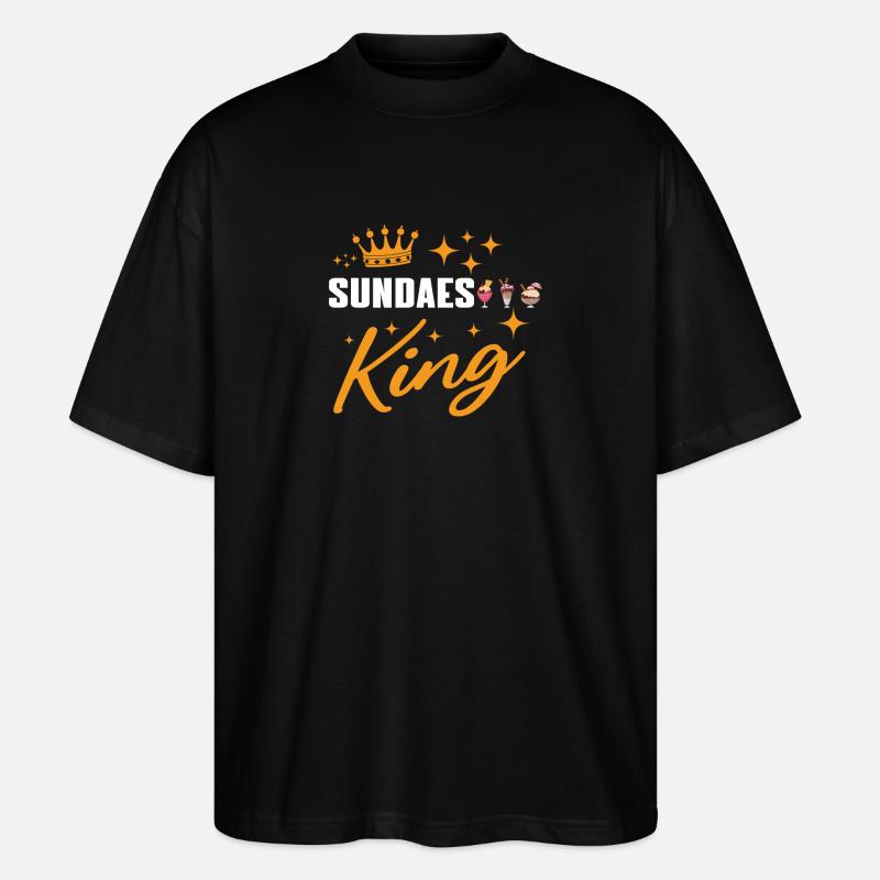 Eisbecher König - Stanley/Stella Oversized Unisex Bio T-Shirt Blaster 2.0 - Schwarz