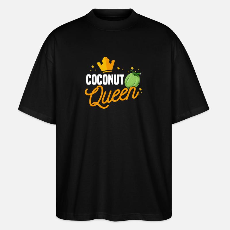Coconut Queen - Stanley/Stella Oversized Unisex Organic T-shirt Blaster 2.0 - black