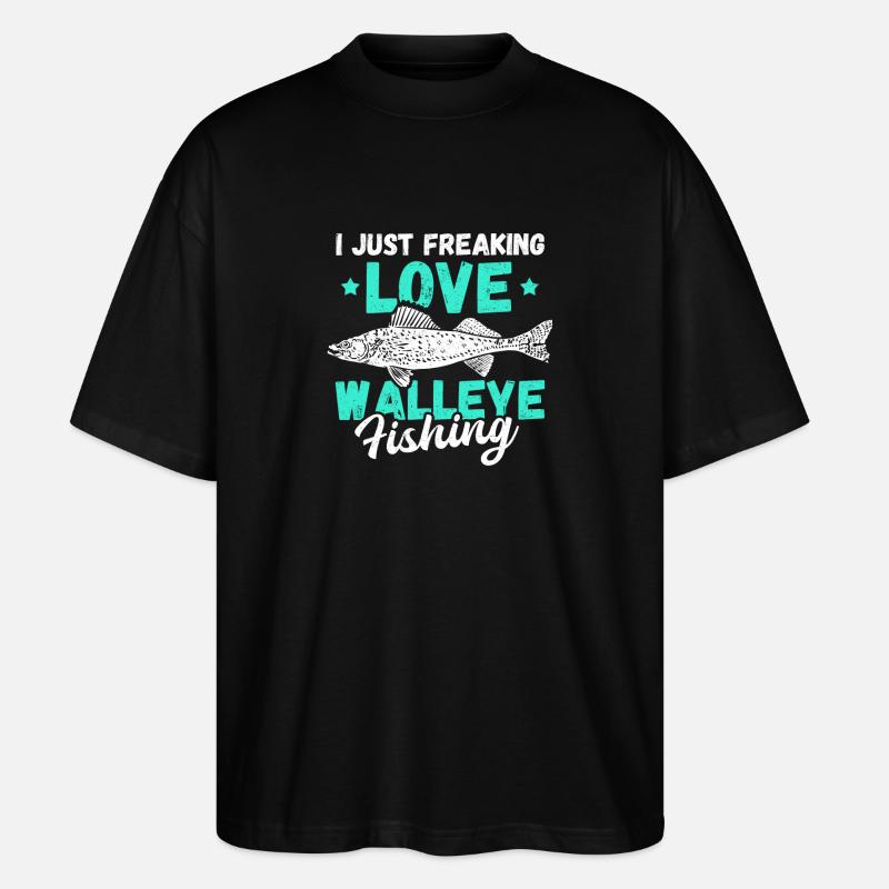 Sandre pêche pêche pêcheur cadeau - T-shirt bio Blaster 2.0 coupe oversize Stanley/Stella Unisexe - noir