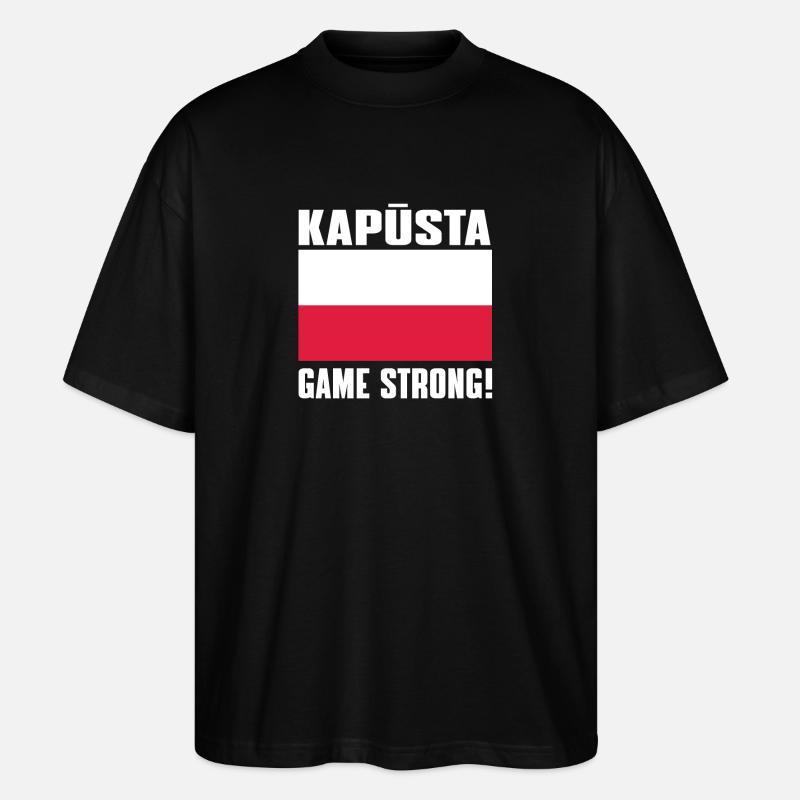 Kapusta Game Strong - Stanley/Stella Oversized Unisex Bio T-Shirt Blaster 2.0 - Schwarz