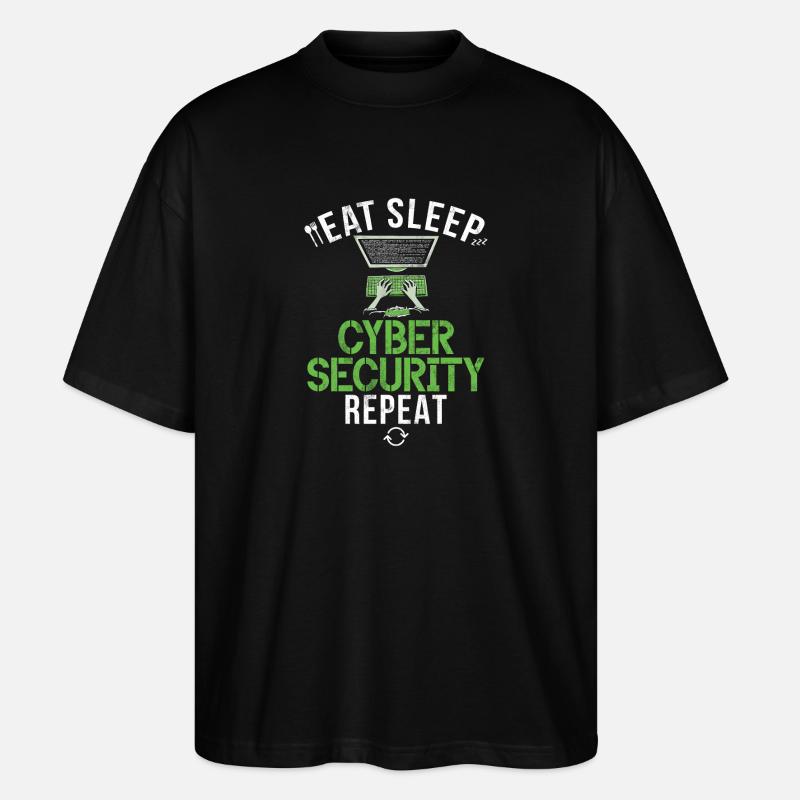 Cyber-sicherheits-hacker-hacking - Stanley/Stella Oversized Unisex Bio T-Shirt Blaster 2.0 - Schwarz