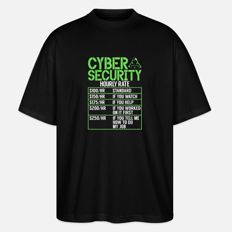 Cyber-sicherheits-hacker-hacking - Stanley/Stella Oversized Unisex Bio T-Shirt Blaster 2.0 - Schwarz