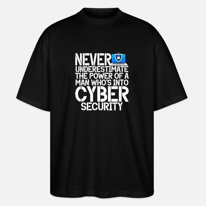 Cyber security hacker hacking - Stanley/Stella Oversized Unisex Organic T-shirt Blaster 2.0 - black