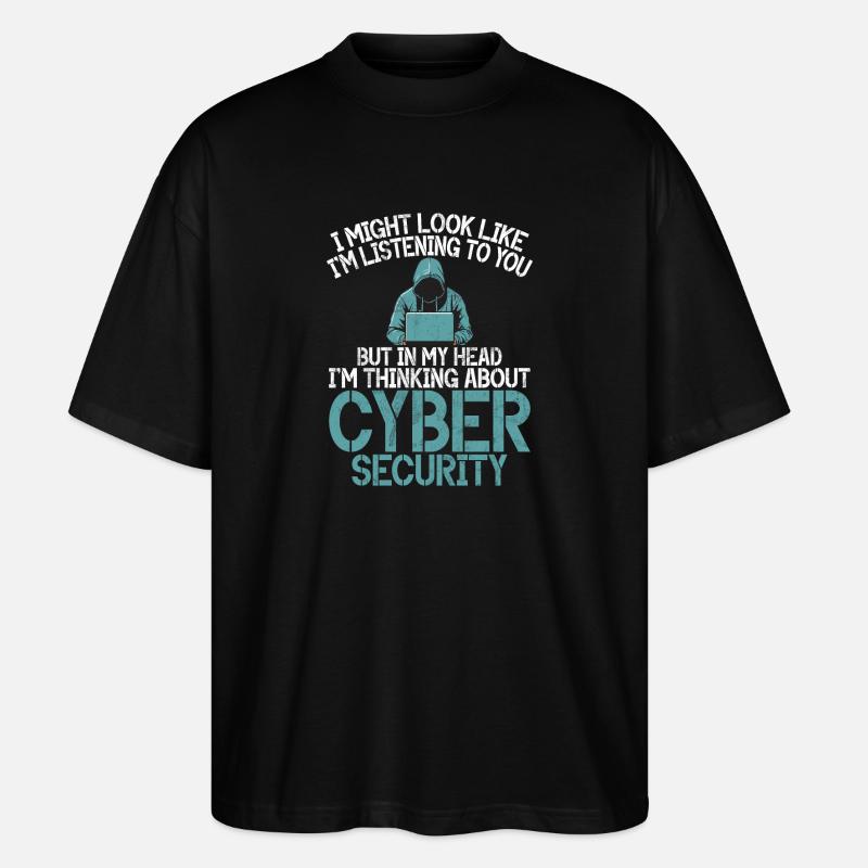 Cyber security hacker hacking - Stanley/Stella Oversized Unisex Organic T-shirt Blaster 2.0 - black