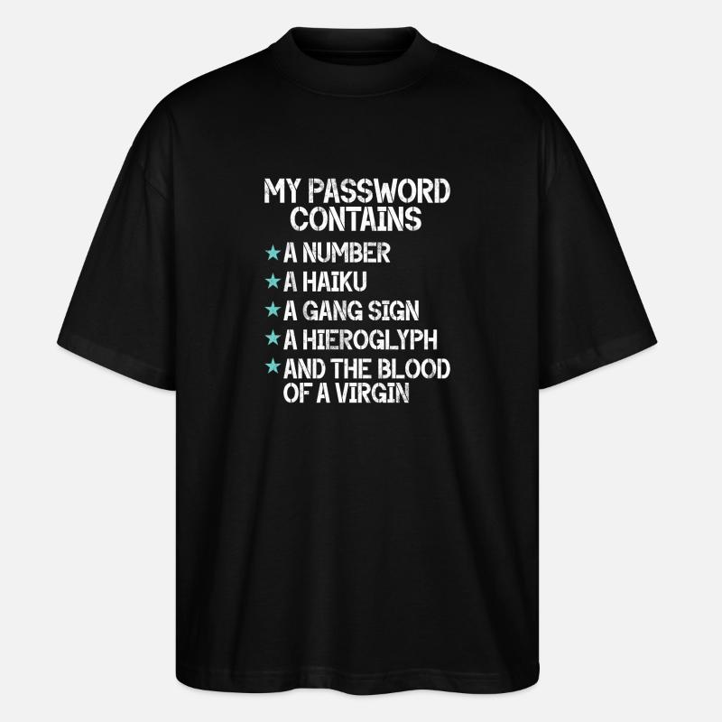 Cyber security hacker hacking - Stanley/Stella Oversized Unisex Organic T-shirt Blaster 2.0 - black