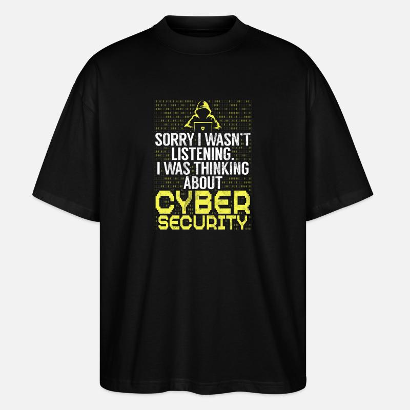 Cyber security hacker hacking - Stanley/Stella Oversized Unisex Organic T-shirt Blaster 2.0 - black