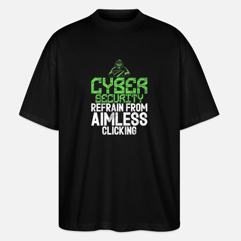 Cyber-sicherheits-hacker-hacking - Stanley/Stella Oversized Unisex Bio T-Shirt Blaster 2.0 - Schwarz