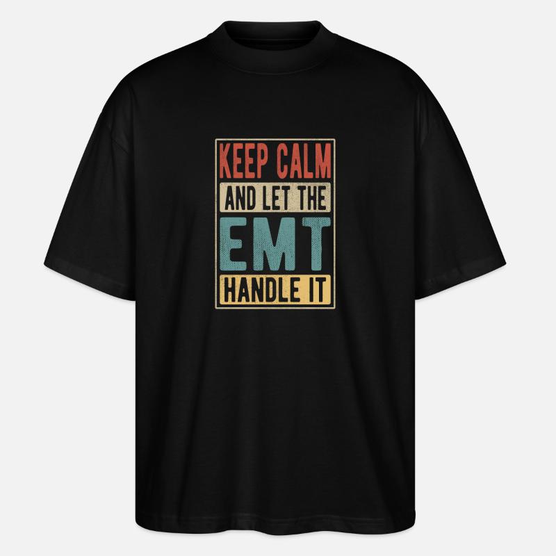 Emt Retro Geschenk - Stanley/Stella Oversized Unisex Bio T-Shirt Blaster 2.0 - Schwarz