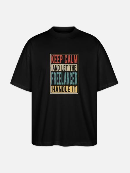 Freelancer Retro Gift - Stanley/Stella Oversized Unisex Organic T-shirt Blaster 2.0 - black