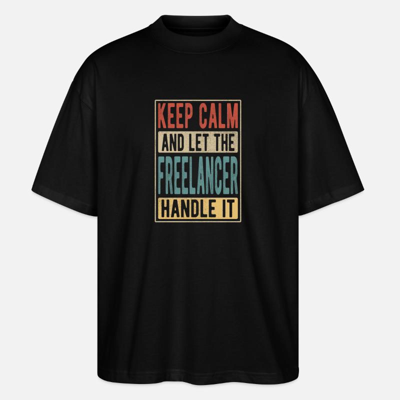 Freelancer Retro Gift - Stanley/Stella Oversized Unisex Organic T-shirt Blaster 2.0 - black
