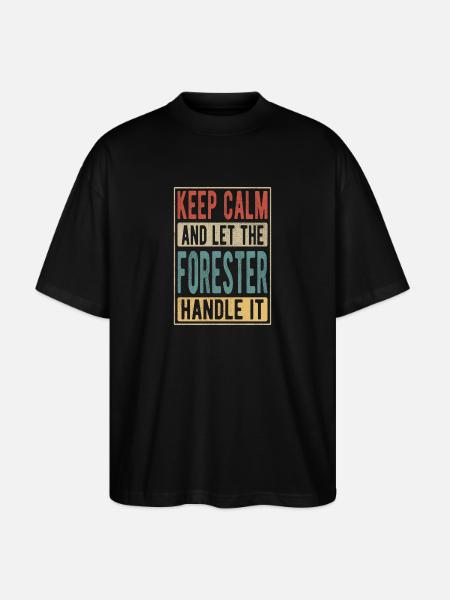 Förster Retro Geschenk - Stanley/Stella Oversized Unisex Bio T-Shirt Blaster 2.0 - Schwarz