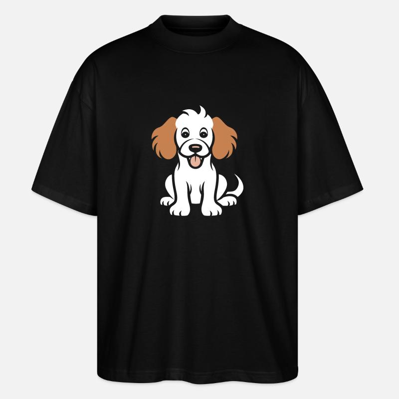 Cocker Spaniel Dog - Stanley/Stella Oversized Unisex Organic T-shirt Blaster 2.0 - black