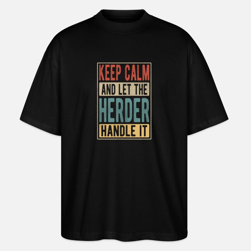 Herder Retro Gift - Stanley/Stella Oversized Unisex Organic T-shirt Blaster 2.0 - black