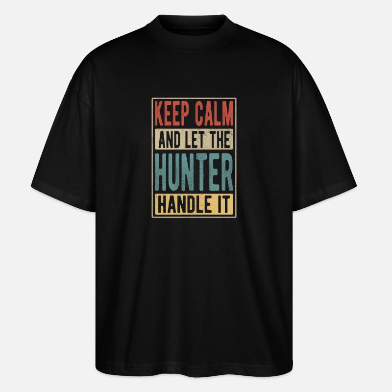 Hunter Retro Gift - Stanley/Stella Oversized Unisex Organic T-shirt Blaster 2.0 - black