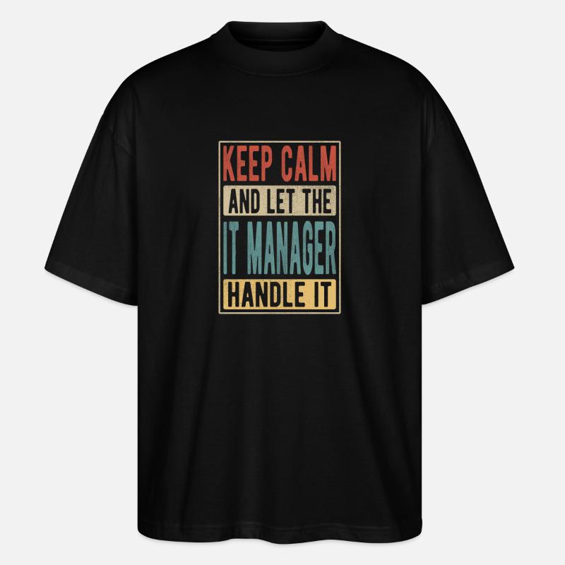 IT-Manager Retro-Geschenk - Stanley/Stella Oversized Unisex Bio T-Shirt Blaster 2.0 - Schwarz
