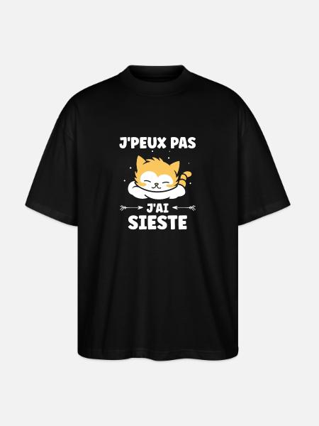 J'ai sieste - T-shirt bio Blaster 2.0 coupe oversize Stanley/Stella Unisexe - noir