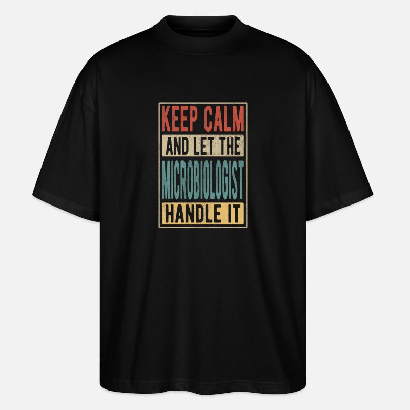 Microbiologist Retro Gift - Stanley/Stella Oversized Unisex Organic T-shirt Blaster 2.0 - black