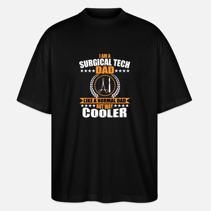 Papa assistant technique chirurgical - T-shirt bio Blaster 2.0 coupe oversize Stanley/Stella Unisexe - noir