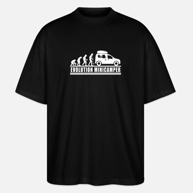 Evolution Minicamper Camping-Camping-Camping - T-shirt bio Blaster 2.0 coupe oversize Stanley/Stella Unisexe - noir
