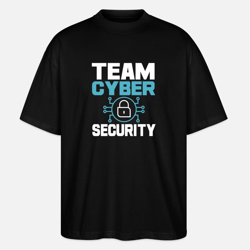 Team Cyber Security - Stanley/Stella Oversized Unisex Bio T-Shirt Blaster 2.0 - Schwarz